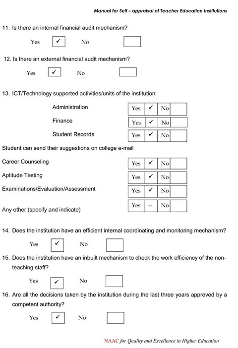 Self Appraisal Report Institutional – page 33
