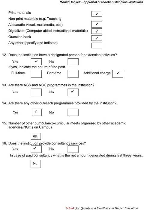 Self Appraisal Report Institutional – page 17