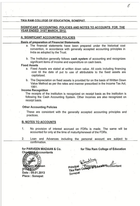 List of documents (Annexures) – page 72
