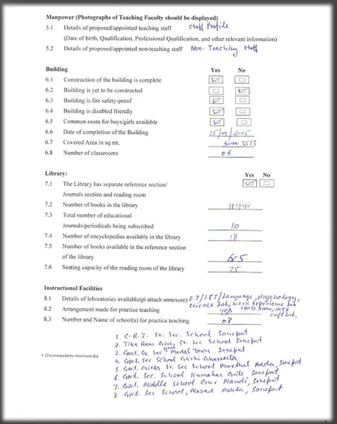 Mandatory Disclosure – page 3